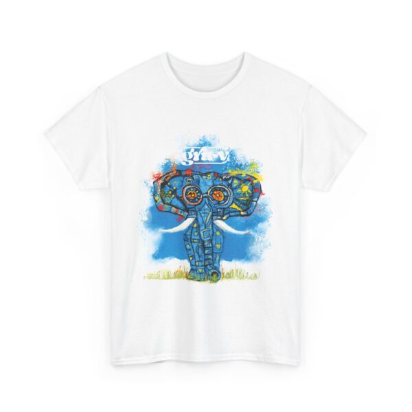 Colorful Elephant Unisex Heavy Cotton Tee | Casual Streetwear, Gift for Animal Lovers, Summer Style, Eco-Friendly Fashion, Unique [...] - Image 3
